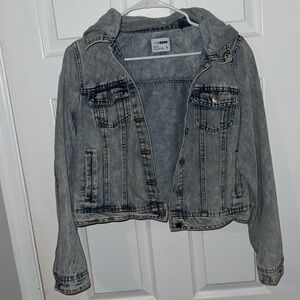 Hooded denim jean jacket